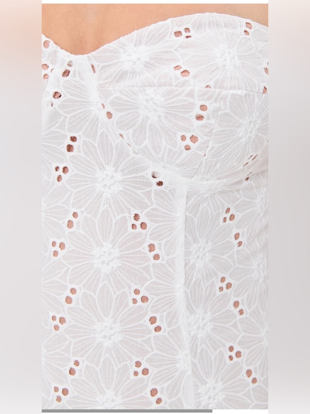 o.p.t. Damaris Strapless White Eyelet Maxi Dress - Picture 3 of 6